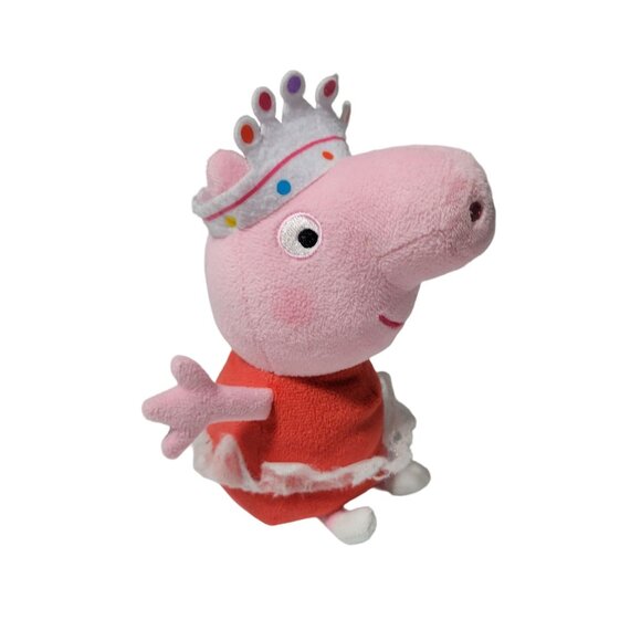 TY Peppa Pig Ballerina 8 inch Plush Crown Tutu Nick Jr Stuffed Animal Toy - Picture 3 of 7